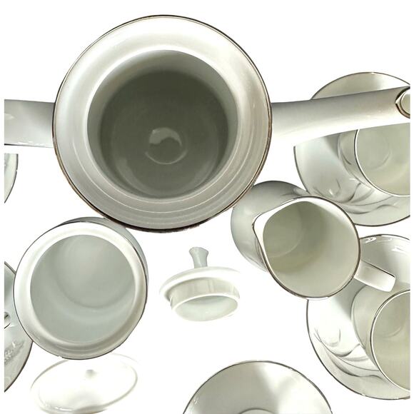 Noritake Prosperity Coffee Set w/Sugar Creamer 6 Cups/Saucers Japan 1960's-70's - Picture 9 of 10